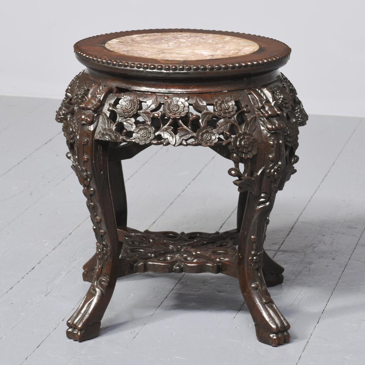 Chinese Marble Top Table - Georgian Antiques