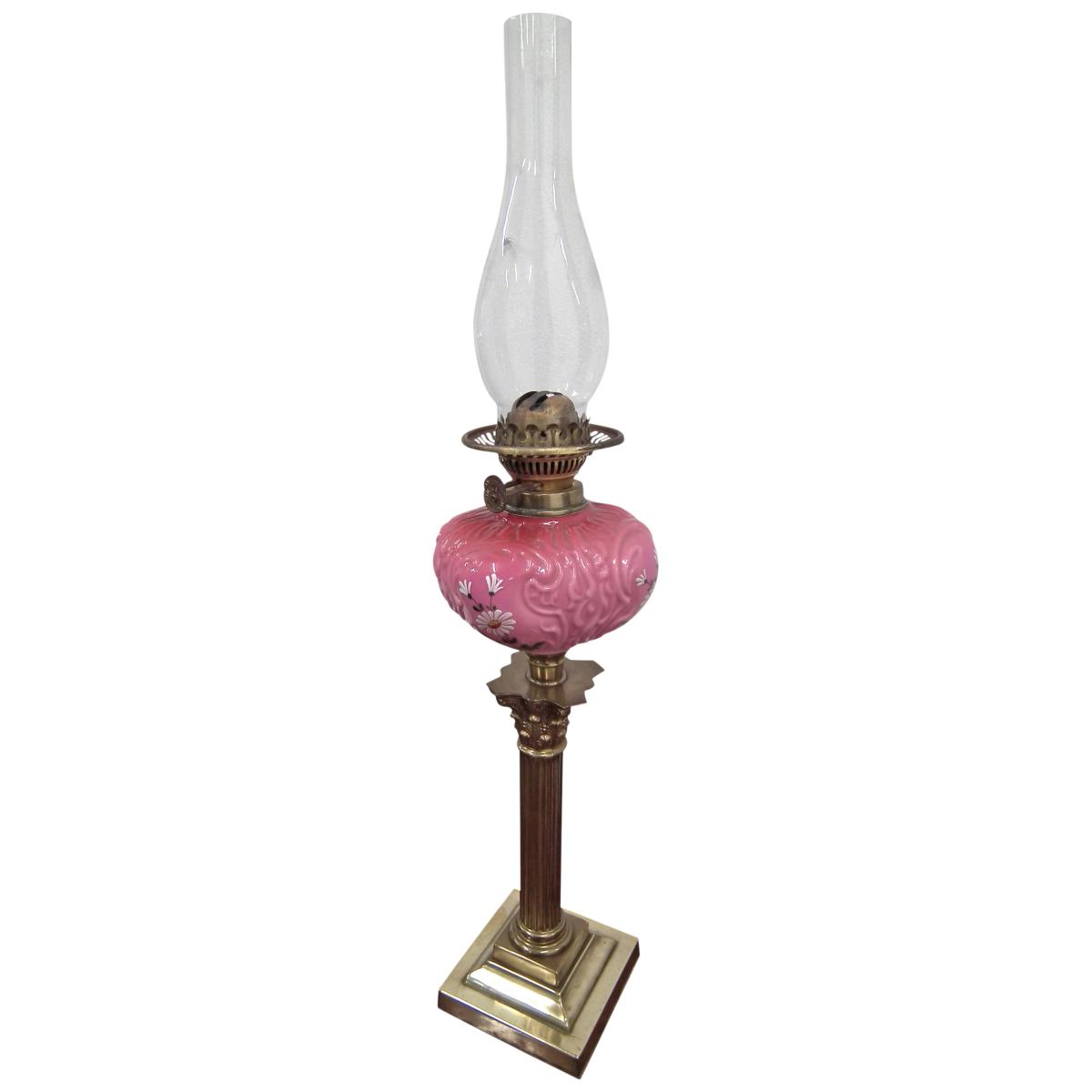 Corinthian Oil Lamp - Georgian Antiques