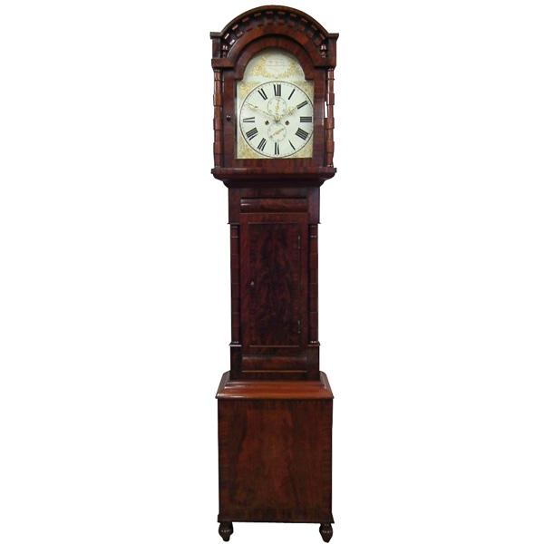 Mid Victorian Mahogany Grandfather Clock by M Young, Newcastle ...