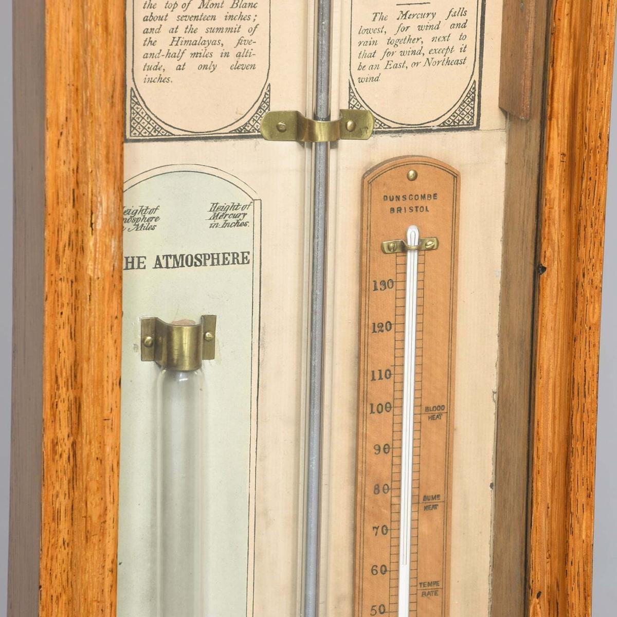 Oak Cased Barometer by Admiral Fitzroy - Georgian Antiques