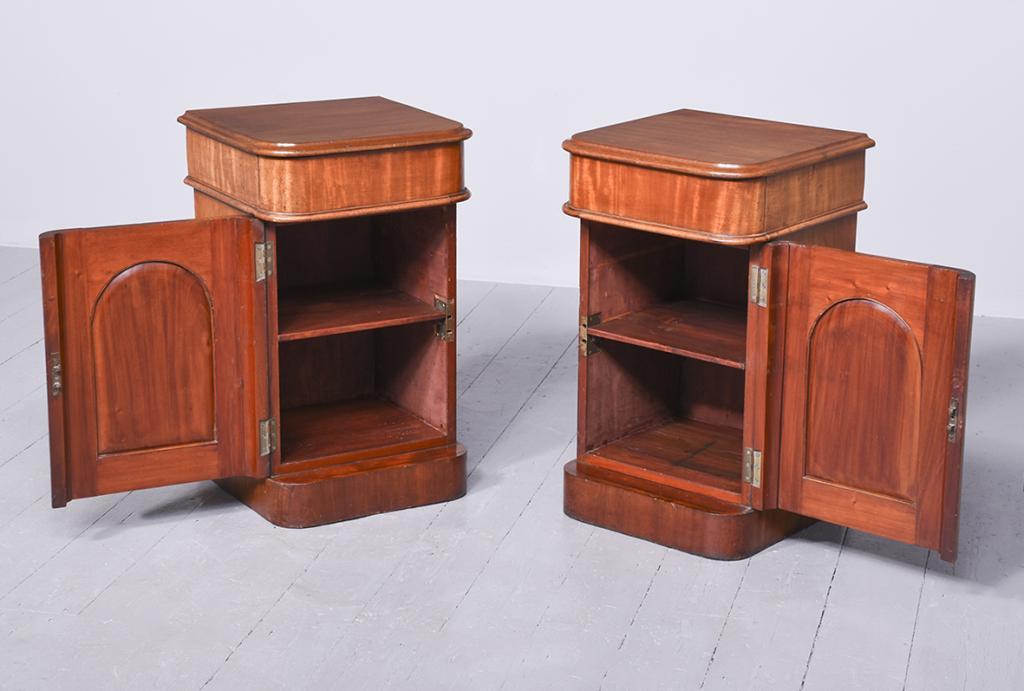 Pair Of Victorian Bedside Cabinets Georgian Antiques   GAN 7380 